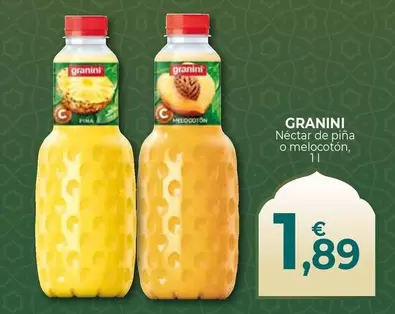 Oferta de Granini - Nectar De Pina O Mejocotón por 1,89€ en CashDiplo