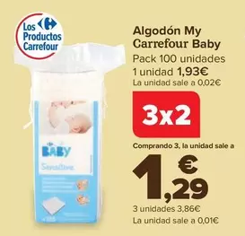 Oferta de Carrefour Baby - Algodon My  por 1,93€ en Carrefour