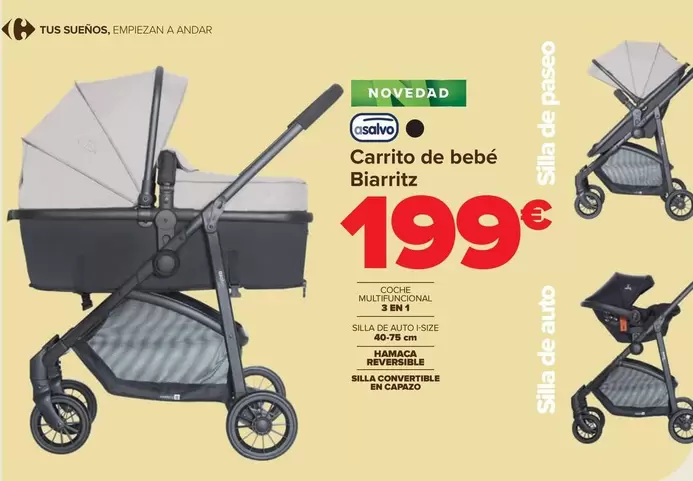 Oferta de Asalvo - Carrito De Bebe Biarritz por 199€ en Carrefour