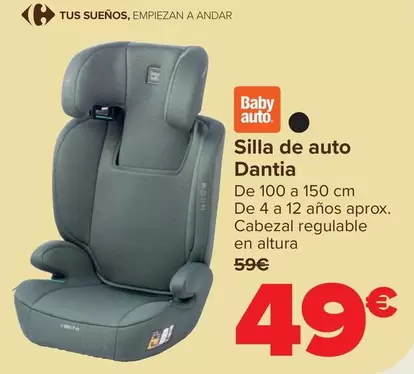 Oferta de Baby Auto - Silla De Auto Dantia por 49€ en Carrefour