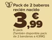 Oferta de Pack De 2 Baberos Recion Nacido por 3,99€ en Carrefour