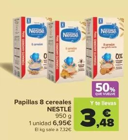 Oferta de Nestlé - Papillas 8 Cereales por 6,95€ en Carrefour