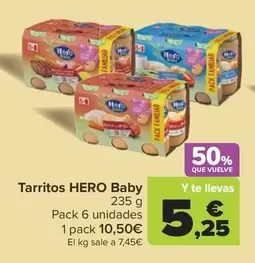 Oferta de Hero - Tarritos Baby por 10,5€ en Carrefour