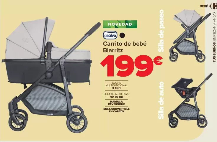 Oferta de Asalvo - Carrito De Bebé Biarritz por 199€ en Carrefour