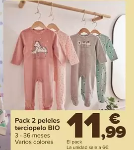 Oferta de Pack 2 Peleles Terciopelo Bio  por 11,99€ en Carrefour