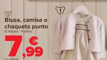 Oferta de Blusa , Camisa O Chaqueta Punto por 7,99€ en Carrefour