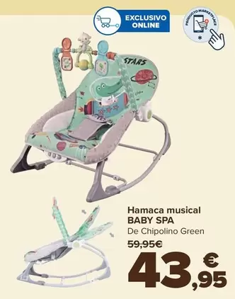 Oferta de Baby Spa - Hamaca Musical por 43,95€ en Carrefour