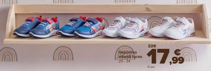 Oferta de Deportivo Infantil Luces por 17,99€ en Carrefour