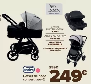 Oferta de Asalvo - Carrito De Bebe Convert Two+2 por 249€ en Carrefour