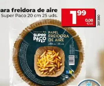 Oferta de Dia Super Paco - Papel Para Freidora De Aire por 1,99€ en Dia