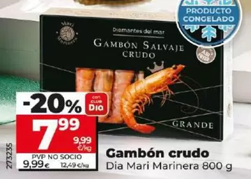 Oferta de Dia Mari Marinera - Gambón Crudo por 7,99€ en Dia