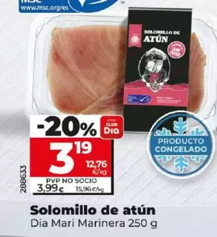 Oferta de Dia Mari Marinera - Solomillo De Atún por 3,19€ en Dia