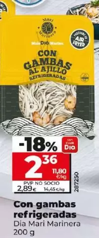 Oferta de Dia Mari Marinera - Con Gambas Refrigeradas por 2,36€ en Dia