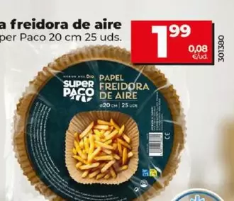 Oferta de Dia Super Paco - Papel Para Freidora De Aire por 1,99€ en Dia