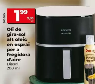 Oferta de Diasol - Aceite De Girasol Alto Oleico En Spray Para Freidora De Aire por 1,99€ en Dia