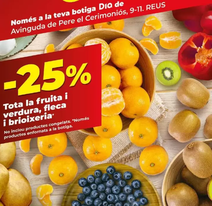 Oferta de Toda La Fruta Y Verdura, Panaderia Y Bolleria en Dia