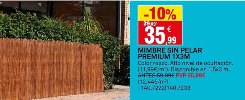 Oferta de Mimbre Sin Pelar Premium  por 35,99€ en Bricoking