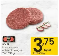 Oferta de Roler - Hamburguesa Entrecot De Aguja por 3,75€ en Eroski