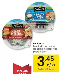 Oferta de Florette - Ensalada Completa De Pasta Integral Y De Pasta Y Atun por 3,45€ en Eroski