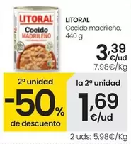 Oferta de Litoral - Cocido Madrileno por 3,39€ en Eroski