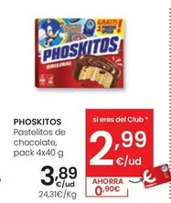 Oferta de Phoskitos - Pastelitos De Chocolate por 3,89€ en Eroski