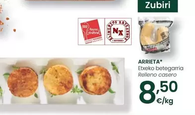 Oferta de Arrieta - Relleno Casero por 8,5€ en Eroski