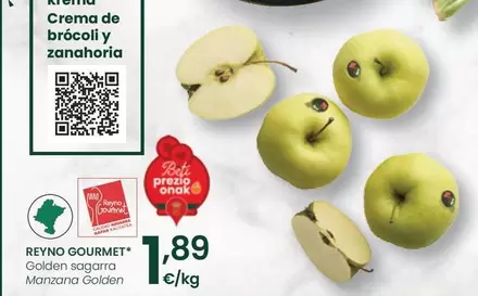 Oferta de Reyno Gourmet - Manzana Golden por 1,89€ en Eroski