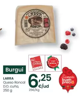 Oferta de Larra - Queso Roncal D.O. Cuna por 6,25€ en Eroski