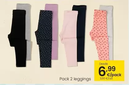 Oferta de Pack 2 Leggings por 6,99€ en Eroski