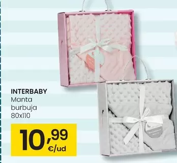 Oferta de Interbaby - Manta Burbuja por 10,99€ en Eroski