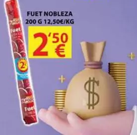 Oferta de Nobleza - Fuet por 2,5€ en Coviran