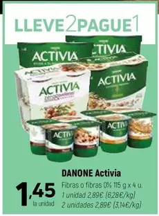 Oferta de Danone - Activia por 1,45€ en Coviran