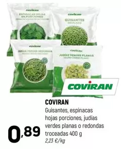 Oferta de Coviran - Guisantes, Espinacas Hojas Porciones, Judias Verdes Planas O Redondas Troceadas por 0,89€ en Coviran