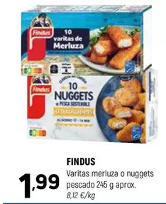 Oferta de Findus - Varitas Merluza O Nuggets Pescado por 1,99€ en Coviran