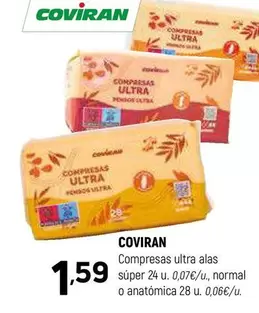 Oferta de Coviran - Compresas Ultra Alas Súper por 1,59€ en Coviran