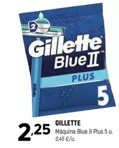 Oferta de Gillette - Maquina Blue Ii Plus 5 U. por 2,25€ en Coviran