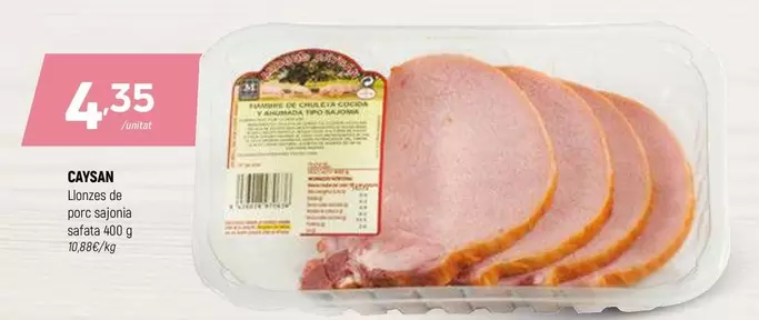 Oferta de Caysan - Llonze De Porc Sapina por 4,35€ en Coviran