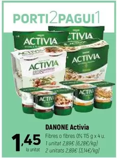 Oferta de Danone - Activia por 1,45€ en Coviran