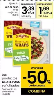 Oferta de Old El Paso - Wrap Mejcano por 3,39€ en Eroski