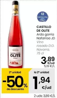 Oferta de Castillo De Olite - Vino Rosado D.O. Navarra por 3,89€ en Eroski