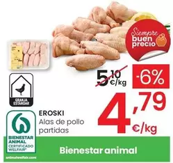 Oferta de Eroski - Alas De Pollo Partidas por 4,79€ en Eroski