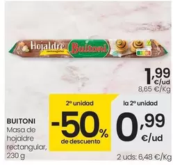 Oferta de Buitoni - Masa De Hojaldre Rectangular por 1,99€ en Eroski