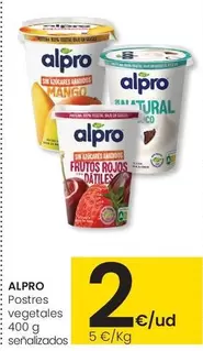 Oferta de Alpro - Postres Vegetales por 2€ en Eroski