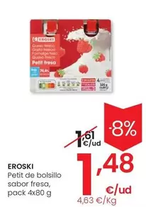 Oferta de Eroski - Petit De Bolsillo Sabor Fresa por 1,48€ en Eroski