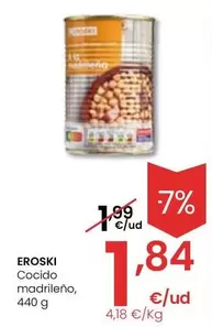 Oferta de Eroski - Cocido Madrileno por 1,84€ en Eroski