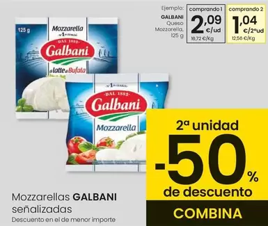 Oferta de Galbani - Queso Mozzarella por 2,09€ en Eroski