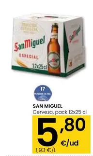 Oferta de San Miguel - Cerveza por 5,8€ en Eroski