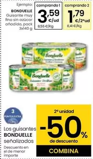 Oferta de Bonduelle - Guisante Muy Fino Sin Azucar Anadido por 3,59€ en Eroski