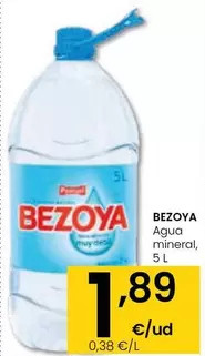 Oferta de Bezoya - Agua Mineral por 1,89€ en Eroski