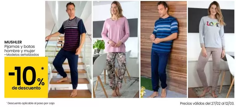 Oferta de Mushler - Pijamas Y Batas Hombre Y Mujer  en Eroski